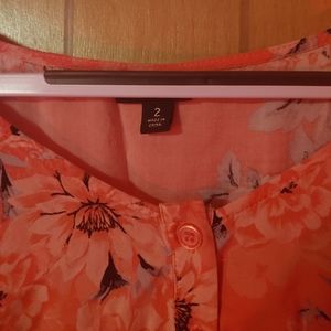 Orange flowered torrid shirt